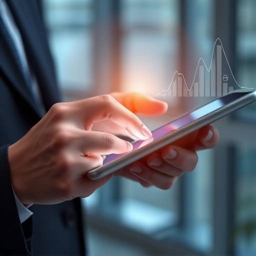 Hands working on a digital tablet, indicating digital marketing activities